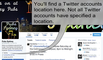 Twitter profile location